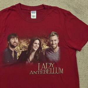Lady Antebellum Own The Night World Tour Concert T-Shirt Red Small